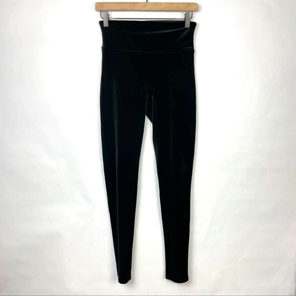 Spanx Black Velvet High Rise Skinny Leggings M - Picture 3 of 5